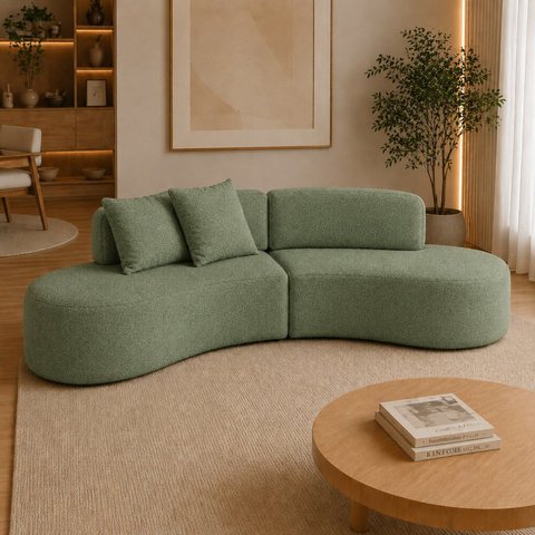 Sofá Luxuoso Modular Sala de Estar 200cm Vonetta