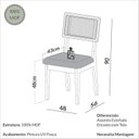 Ver imagem 4 de Kit 4 Cadeiras Estofadas Encosto Telado Estrutura 100% MDF Bolonha Marrom/Madeirado/Terracota