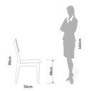 Ver imagem 4 de Kit 4 Cadeiras Estofadas Encosto Telado Estrutura 100% Mdf Bolonha