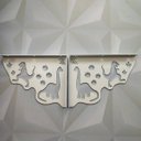Ver imagem 6 de Par Mãos Francesas Decorativas Branca 20cm Prateleira Menino Dinossauros Aço