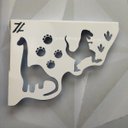 Ver imagem 4 de Par Mãos Francesas Decorativas Branca 20cm Prateleira Menino Dinossauros Aço