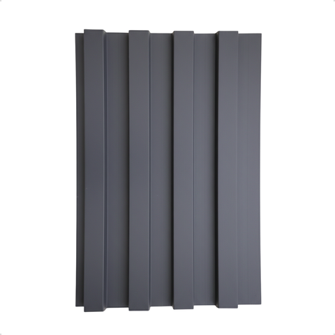 Kit 20 Painel Ripado Pvc 3d 2,70m X 16cm Decorativo Cor: Placa Ripado Cinza