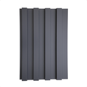 Ver imagem 1 de Kit 20 Painel Ripado Pvc 3d 2,70m X 16cm Decorativo Cor: Placa Ripado Cinza