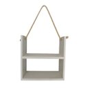 Ver imagem 1 de Nicho Suspenso Decorativo 40x40cm com Corda Sisal – Ideal para Quarto e Banheiro