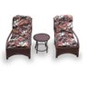 Conjunto de Poltronas Fibra Sintética Espreguiçadeira Promo - 2 Poltronas + Mesa Centro - Tecido Rev - 1