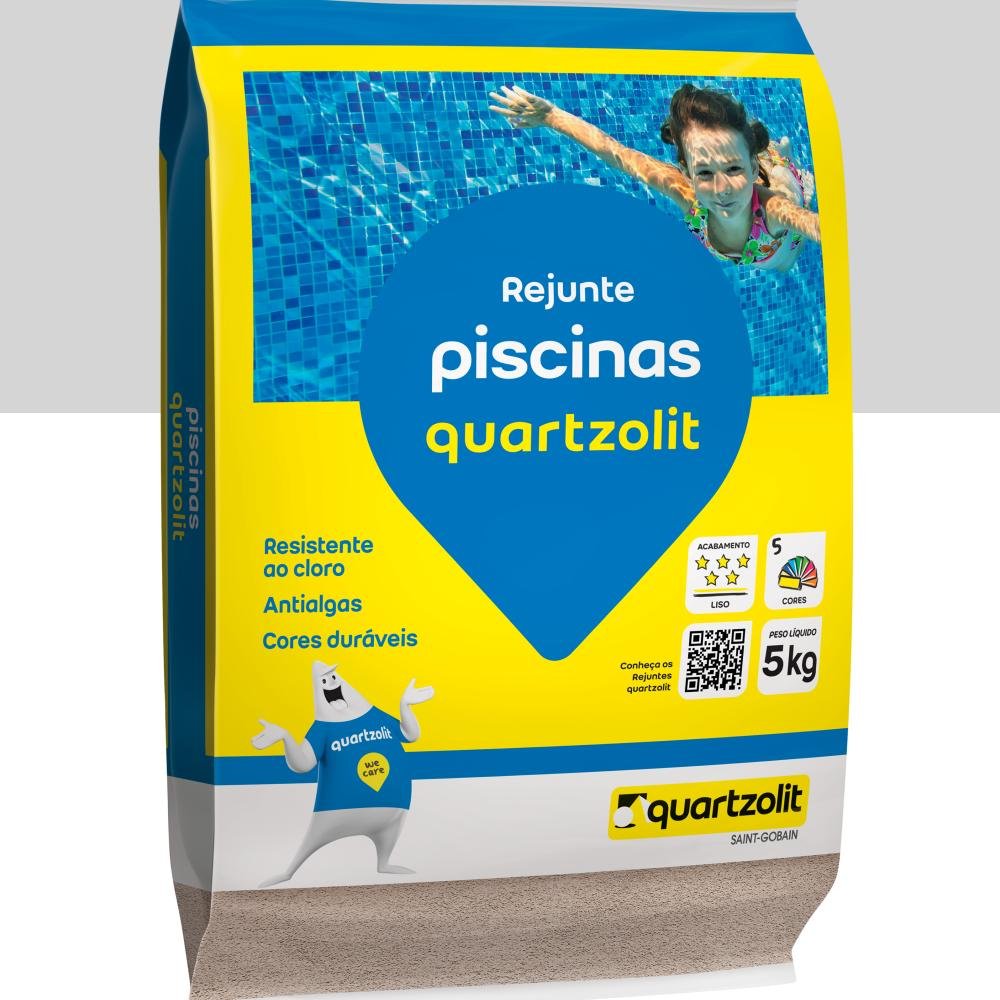 Rejunte para Piscina 5kg Cinza Platina - Quartzolit