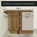 Ver mais imagens de Balcão de Canto 1 Porta Rustic/crema Agata Madesa