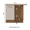 Ver imagem 3 de Balcão de Canto 1 Porta Rustic/crema Agata Madesa
