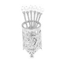 Ver imagem 1 de Conjunto de 06 Colheres com Suporte de Zamac Niquelado Crystal Prata 3734 Lyor