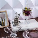 Ver imagem 2 de Conjunto de 06 Colheres com Suporte de Zamac Niquelado Crystal Prata 3734 Lyor