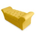 Ver imagem 3 de Kit Cabeceira Geovana + Calçadeira Baú Veneza King Size 195cm Suede - Ecotec Decor:Amarelo