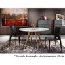 Mesa Jantar Redonda Mona Tampo Vidro Off White Base Mel 98 Cm - 44218 - 2