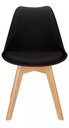 Ver imagem 2 de Kit C|5 Cadeira Leda Preta - Charles Eames Wood com Almofada
