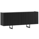 Ver imagem 4 de Aparador Buffet para Sala de Jantar 4 Portas 180cm Pés Industrial Alina N01 Preto - Lyam Decor
