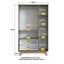 Ver imagem 4 de Guarda-roupa Infantil 3 Portas e 2 Gavetas 100% Mdf Alice
