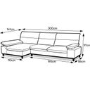 Ver imagem 3 de Estofados Blumenau 3 Lugares Chaise Boucle Cinza