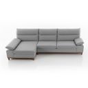 Ver imagem 5 de Estofados Blumenau 3 Lugares Chaise Boucle Cinza
