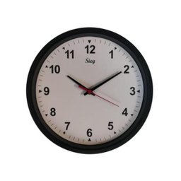 Relógio Redondo Preto Fundo Liso 28cm - 1