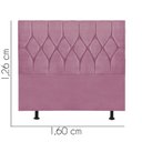 Ver imagem 3 de Cabeceira Estofada Istambul Capitonê 160cm Queen Size Box Quarto Suede Rosa Bebê - Gat Magazine
