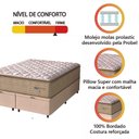 Ver imagem 2 de Cama Box Baú Colchão Casal Queen Probel Molas Guarda Costas Max 158x81cm Bege/branco Bege