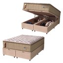 Ver imagem 1 de Cama Box Baú Colchão Casal Queen Probel Molas Guarda Costas Max 158x81cm Bege/branco Bege