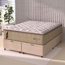 Ver imagem 5 de Cama Box Baú Colchão Casal Queen Probel Molas Guarda Costas Max 158x81cm Bege/branco Bege