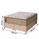 Ver imagem 3 de Cama Box Baú Colchão Casal Queen Probel Molas Guarda Costas Max 158x81cm Bege/branco Bege