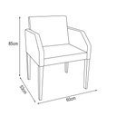 Ver imagem 2 de Kit 8 Poltronas Costura Capitonê Sala Espera Escritório - Marrom - Cor: Marrom