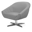 Ver imagem 5 de Kit 02 Poltronas Giratória Giovana Suede Cinza Base Cromada - D’Rossi