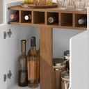 Ver imagem 6 de Barzinho Com 2 Portas e Adega Para Sala de Jantar 50522 Branco Cedro DCASA