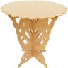 Mesa Provençal Borboleta 80x80x80cm MDF 9mm Cru - 1