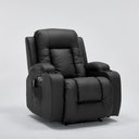 Ver imagem 1 de Poltrona do Papai Reclinável Elétrica Miami entrada USB/USB-C com Massagem Aquecimento PU Preto G94 