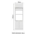 Ver imagem 3 de Torre Quente Madesa Lux 70 cm 3 Portas Branco/Branco Veludo