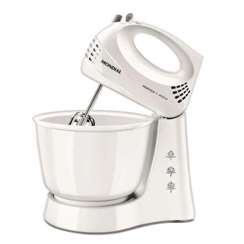 Batedeira com Pedestal Mondial Prática B-44 Branca 127v
