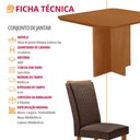 Ver imagem 7 de Mesa de Jantar Olímpia 90cm Tampo MDF Laminado Canto Copo com 4 Cadeiras Lisa