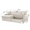 Ver imagem 6 de Sofá Cama 2,7m Elegance Linho Meu Sofá Online