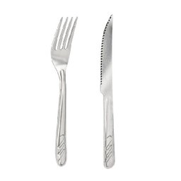 Jogo De Talheres Garfo Faca Inox 24 Peças Linha Goias - 1