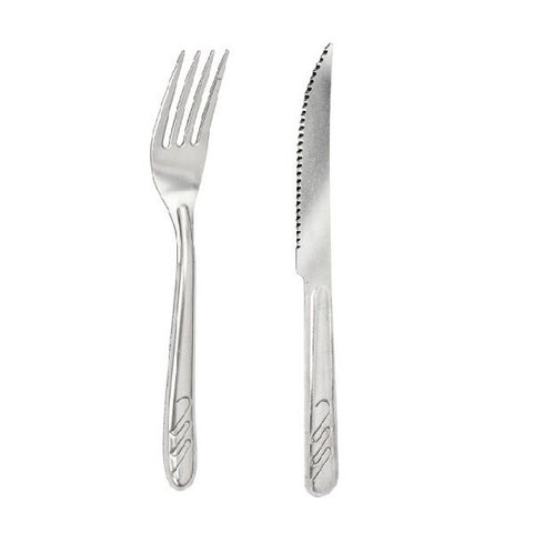 Jogo De Talheres Garfo Faca Inox 24 Peças Linha Goias