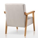 Ver imagem 2 de Poltrona Amora Linho Cinza Claro Confortável Sala