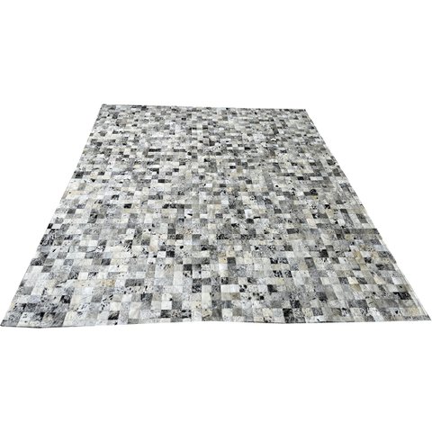 Tapete de couro preto branco salino 2,00x2,50 s/b pç 5x5cm