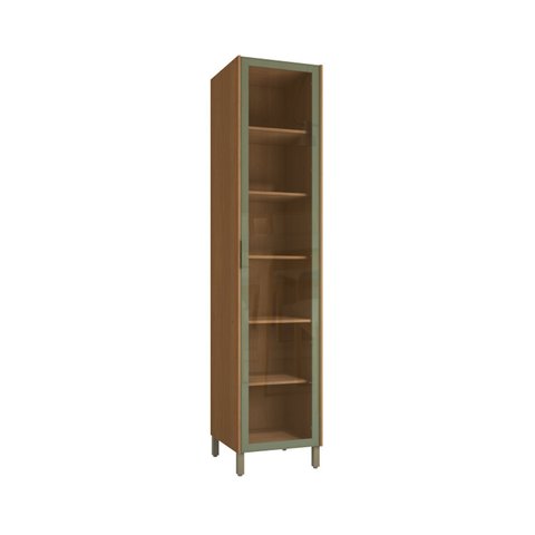 Armário de Cozinha Paneleiro 1 Porta de Vidro 50cm C/ Pes Cb1375 Vibra Kappesberg