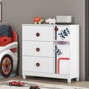 Ver imagem 4 de Jogo de Quarto Infantil Completo com Cama Guarda Roupa e Cômoda Fast Car - Móveis Estrela
