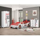 Ver imagem 1 de Jogo de Quarto Infantil Completo com Cama Guarda Roupa e Cômoda Fast Car - Móveis Estrela