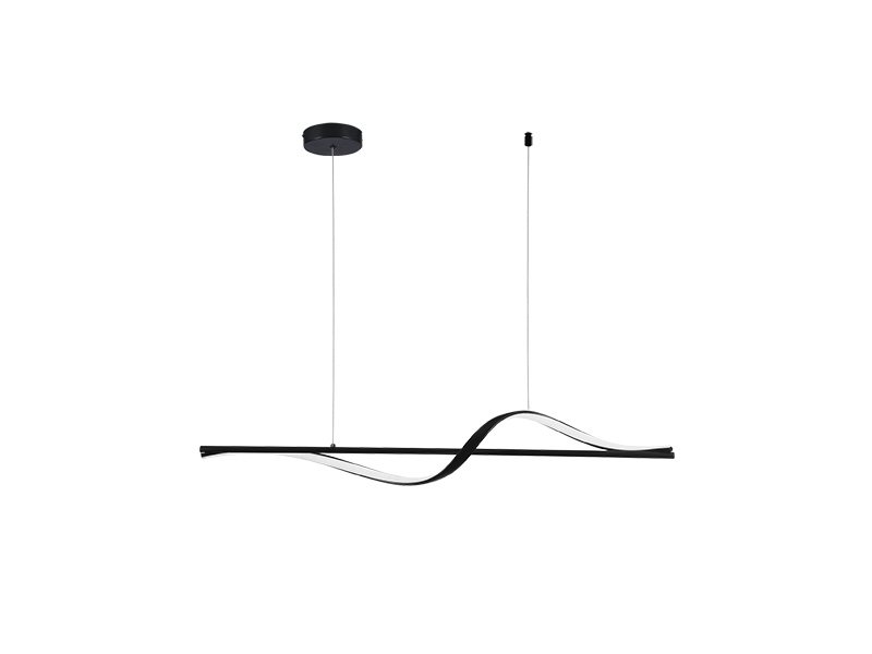 Luminária de Teto Pendente Coaster Preto Led Taschibra 20w 3000k Luz Quente