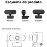 Webcam Viribus Full HD Auto Focus com Microfone 1080P Livestream Ead - 3