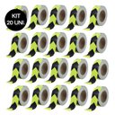 Ver imagem 2 de Faixa Refletiva Sinalizadora Kit 20 Uni 25 Metros Seta Segurança Fluorescente Caminhao Transito Via