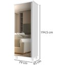 Ver imagem 4 de Armario Multiuso Sapateira 1 Porta com Espelho 00703502 Branco Lpa