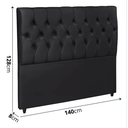Ver imagem 2 de Cabeceira Casal para Cama Box 140x128cm Veludo Espuma D20 