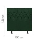 Ver imagem 3 de Cabeceira Estofada Cama Box Solteiro 100cm Istambul Corino Verde- Mabe Magazine
