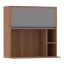 Ver imagem 1 de Nicho Microondas Conjugado 1 Porta Cinza Puro com Nicho Lateral Isa